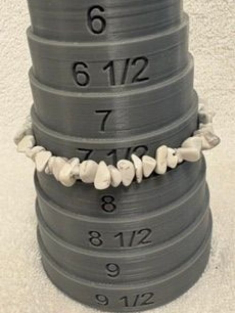NEW White Howlite 50 ctw chips Stretch Bracelet